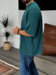 Dark Green Basic Oversize T-Shirt